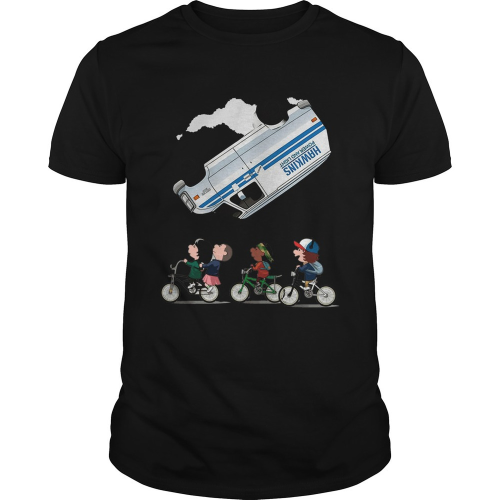 Stranger Things Eleven Flip Over The Van Hawkins Power And Light Shirt